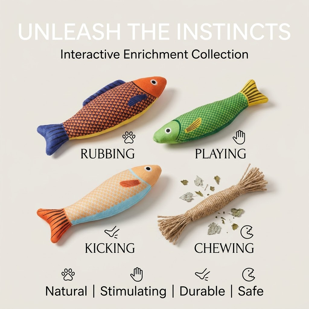 Yeyorentacosh Interactive Crinkle Cat Toy for All Ages: Soft, Durable Teething Relief for Kittens & Cats